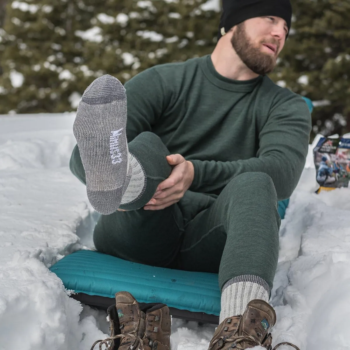 100% Merino Wool Bottoms Men's Base Layer Pants - Long Johns - Thermal Underwear