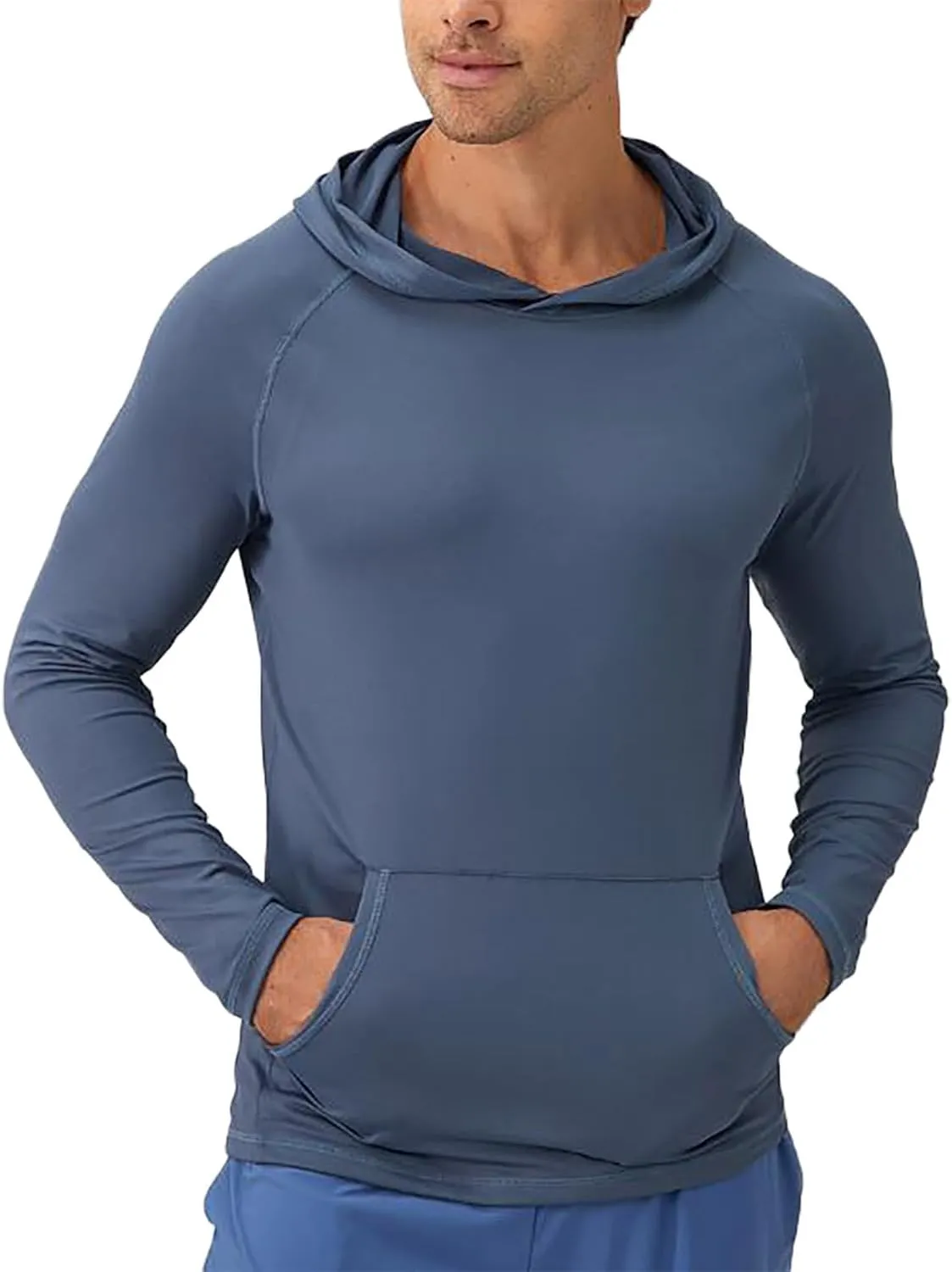2025 Men's Sports Hoodie Hooded Absorption Quick Drying Fitness Jacket Slim Running Training Long Sleeve