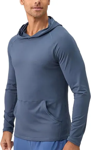 2025 Men's Sports Hoodie Hooded Absorption Quick Drying Fitness Jacket Slim Running Training Long Sleeve