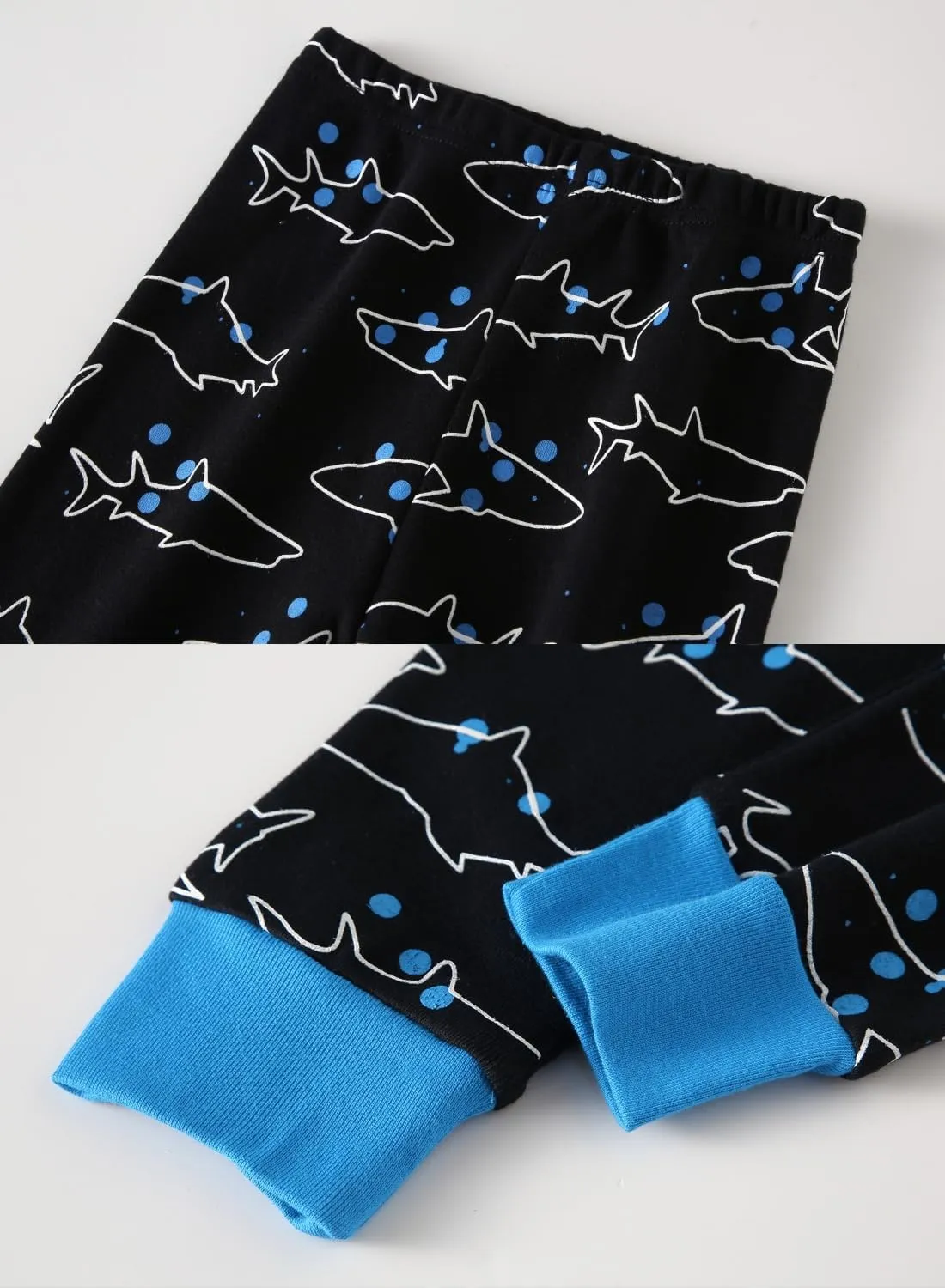 4 Pieces Boys Pajamas Toddler Boys Long Sleeve Cotton Pjs Kids Sleepwear Sets 24Months-12Years