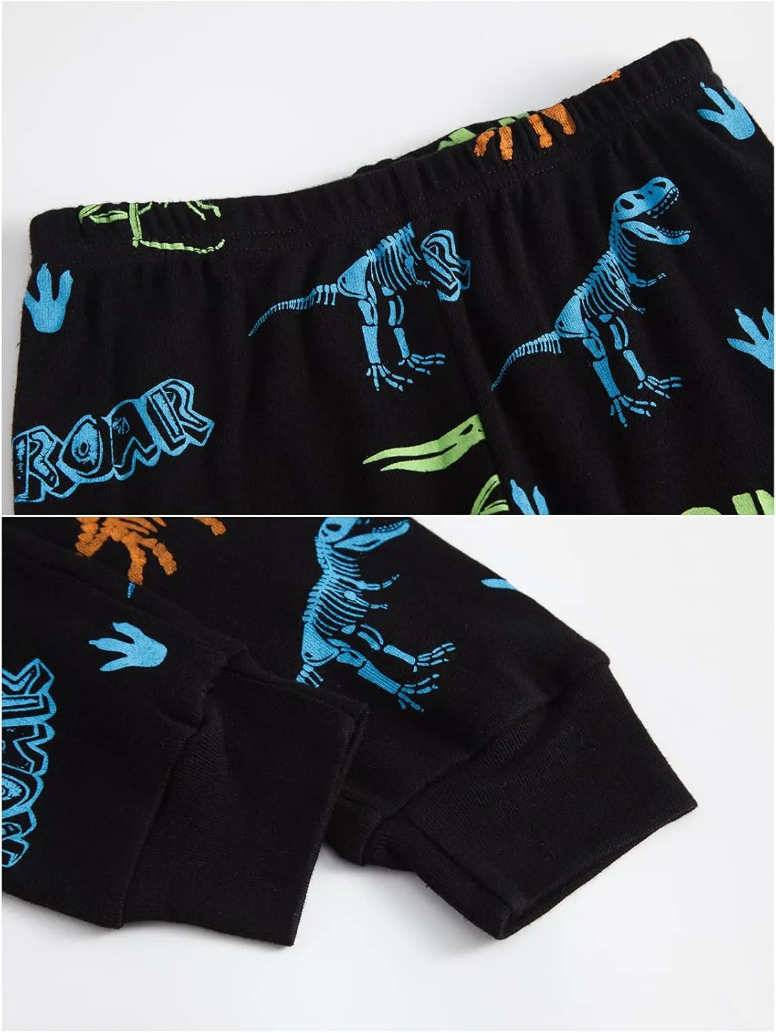 4 Pieces Boys Pajamas Toddler Boys Long Sleeve Cotton Pjs Kids Sleepwear Sets 24Months-12Years