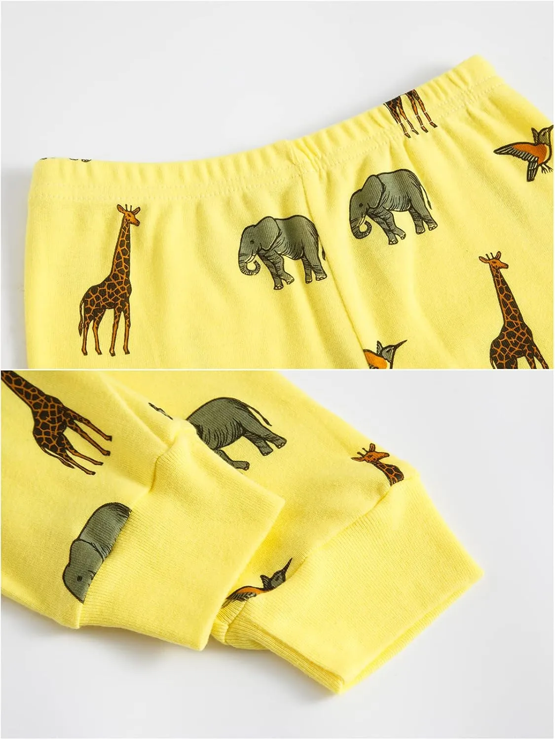 4 Pieces Boys Pajamas Toddler Boys Long Sleeve Cotton Pjs Kids Sleepwear Sets 24Months-12Years