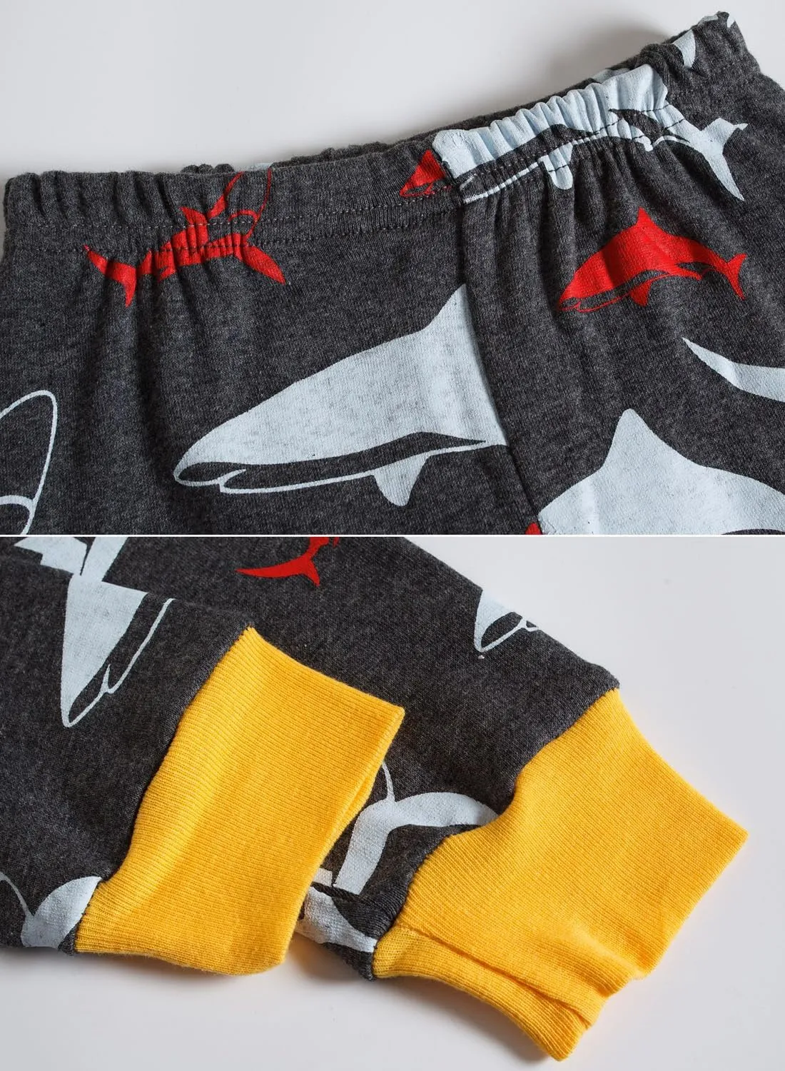4 Pieces Boys Pajamas Toddler Boys Long Sleeve Cotton Pjs Kids Sleepwear Sets 24Months-12Years