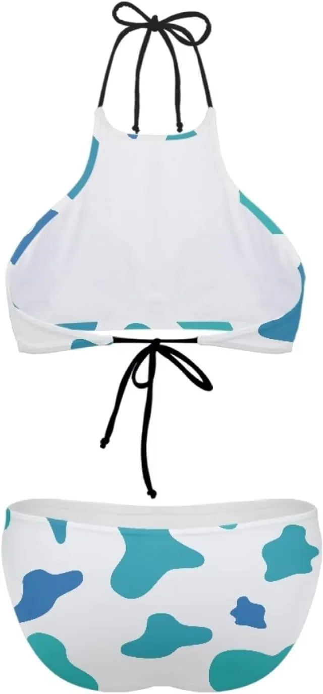 Agoviwo Sexy Graphic Bikini Sets for Women Bathing Suit for Women 2 Piece Bikini Cheeky Bikini Sets