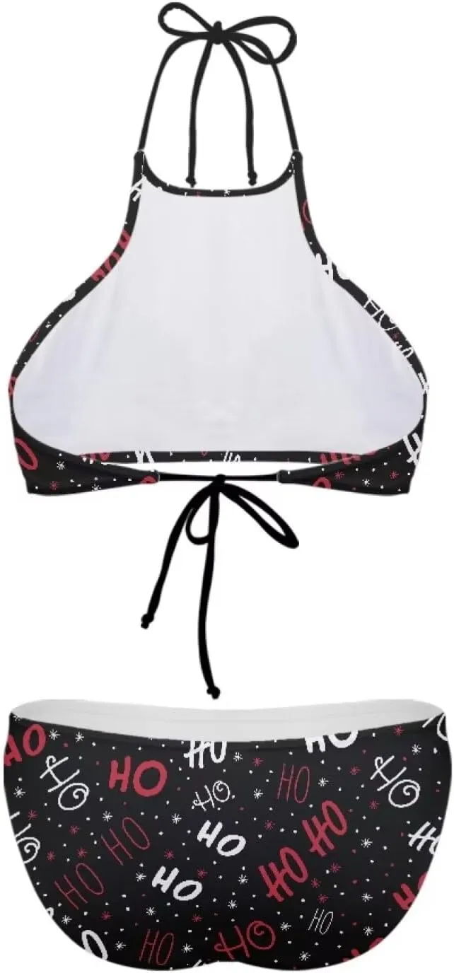 Agoviwo Sexy Graphic Bikini Sets for Women Bathing Suit for Women 2 Piece Bikini Cheeky Bikini Sets