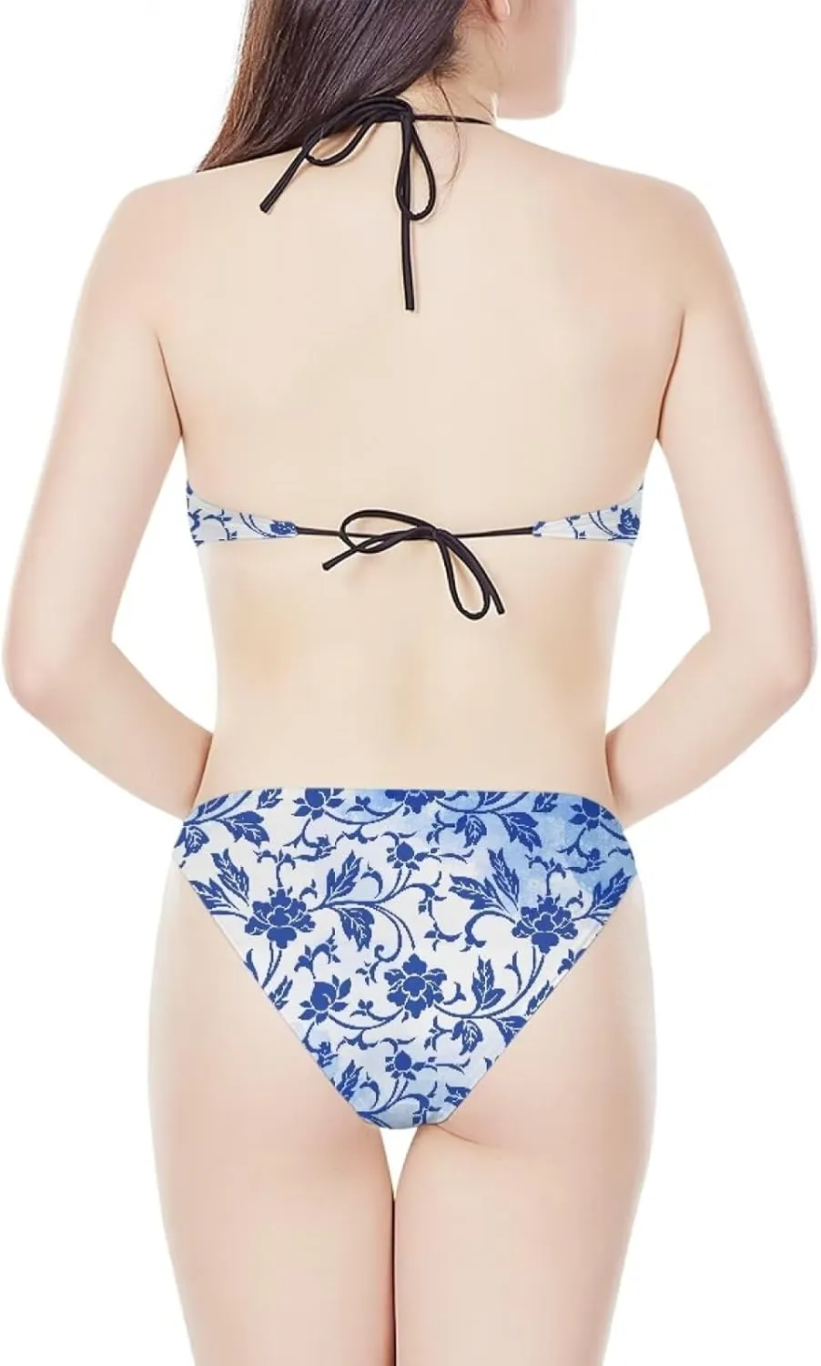 Agoviwo Sexy Graphic Bikini Sets for Women Bathing Suit for Women 2 Piece Bikini Cheeky Bikini Sets