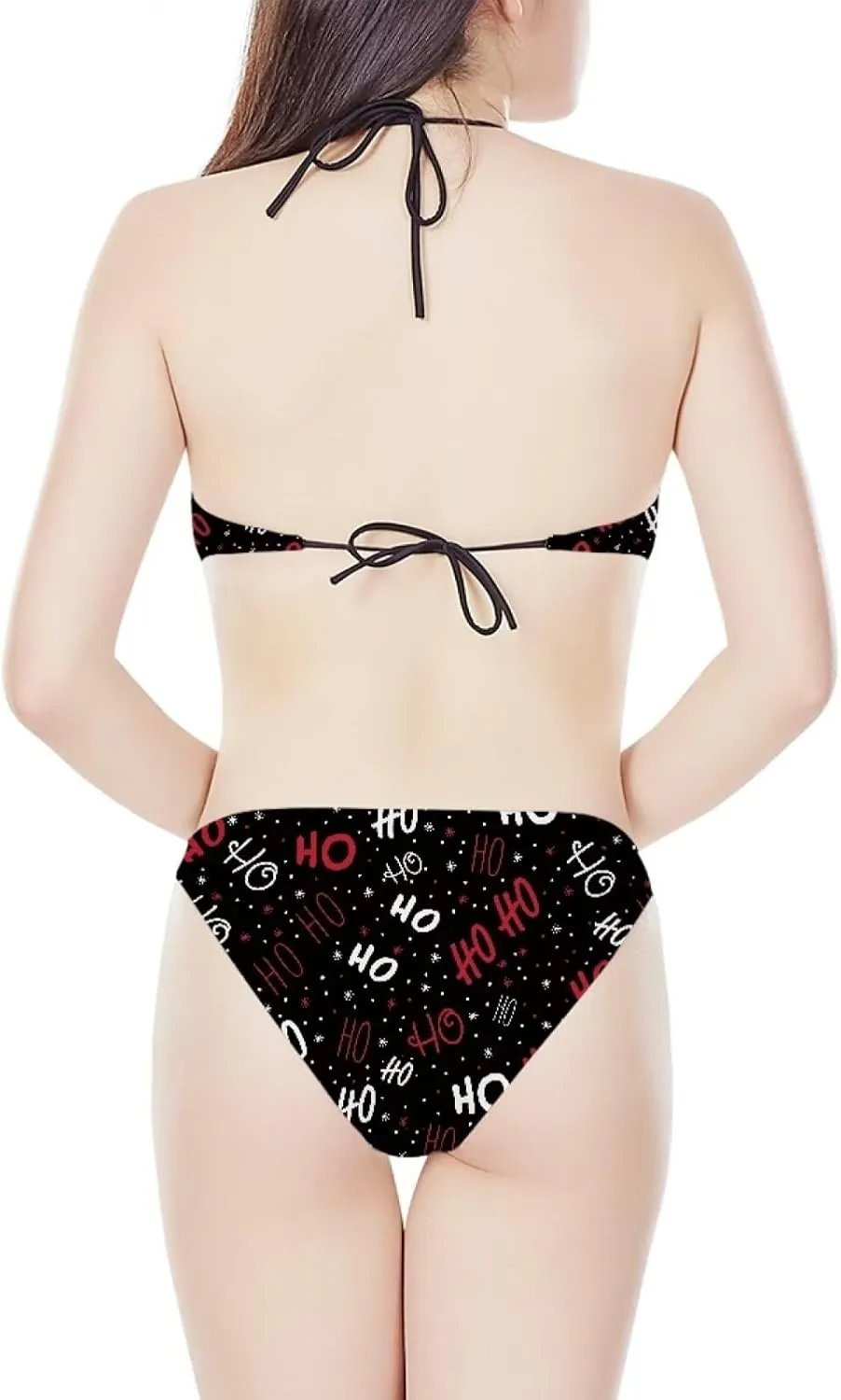 Agoviwo Sexy Graphic Bikini Sets for Women Bathing Suit for Women 2 Piece Bikini Cheeky Bikini Sets