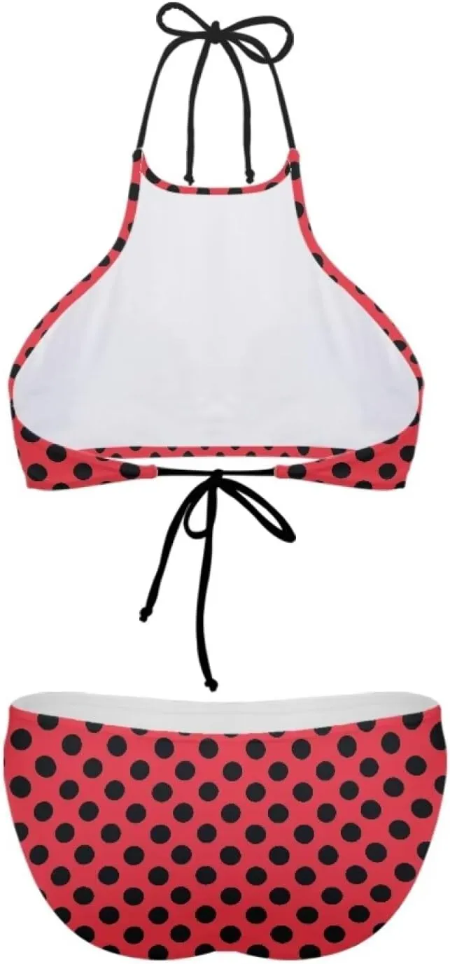 Agoviwo Sexy Graphic Bikini Sets for Women Bathing Suit for Women 2 Piece Bikini Cheeky Bikini Sets