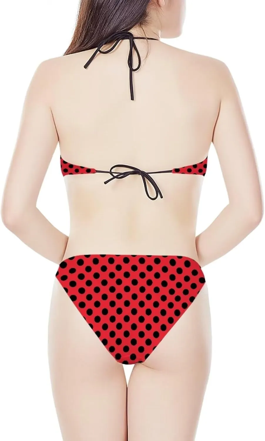 Agoviwo Sexy Graphic Bikini Sets for Women Bathing Suit for Women 2 Piece Bikini Cheeky Bikini Sets