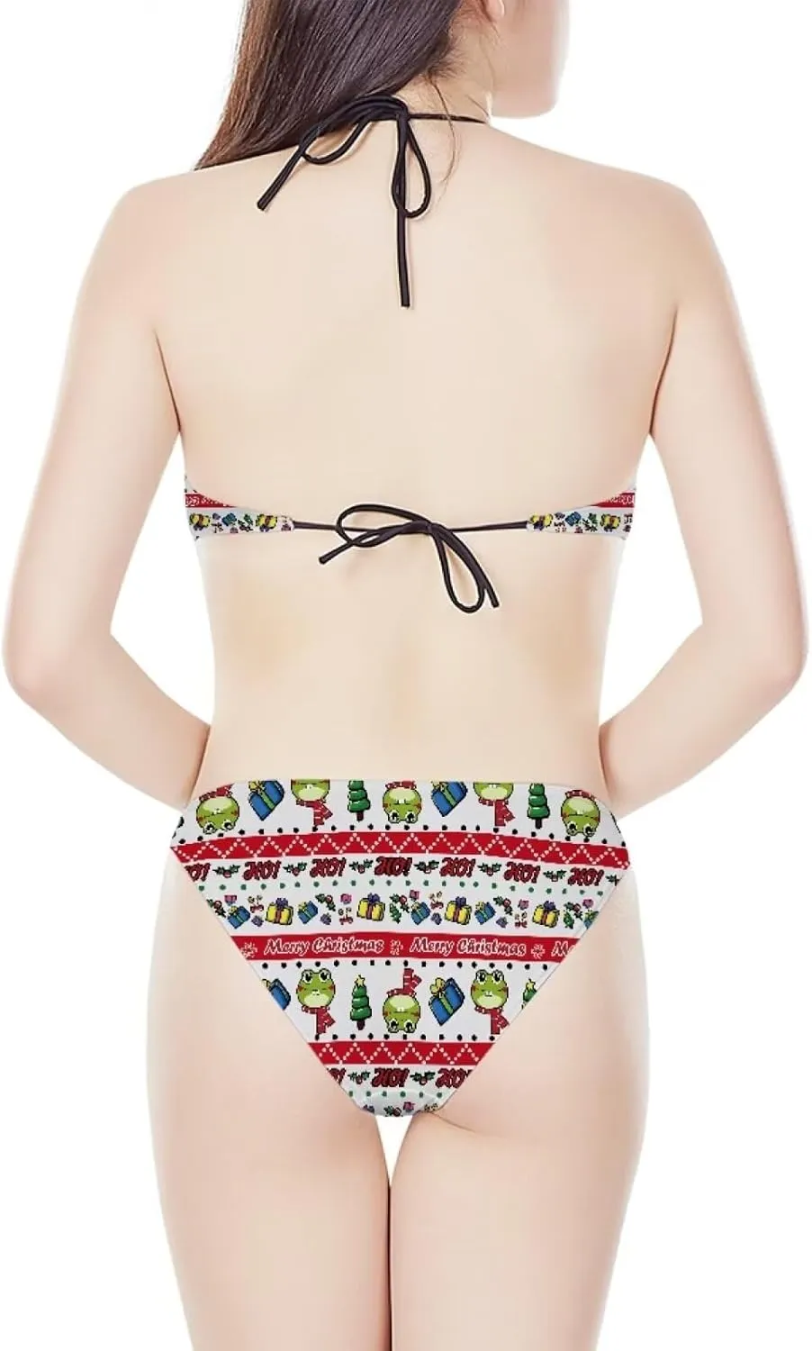 Agoviwo Sexy Graphic Bikini Sets for Women Bathing Suit for Women 2 Piece Bikini Cheeky Bikini Sets