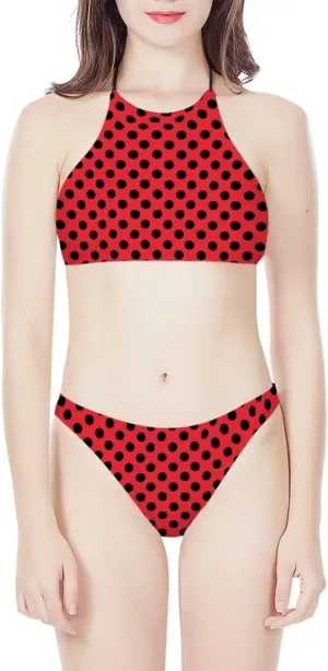Agoviwo Sexy Graphic Bikini Sets for Women Bathing Suit for Women 2 Piece Bikini Cheeky Bikini Sets