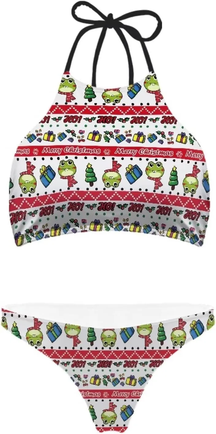 Agoviwo Sexy Graphic Bikini Sets for Women Bathing Suit for Women 2 Piece Bikini Cheeky Bikini Sets
