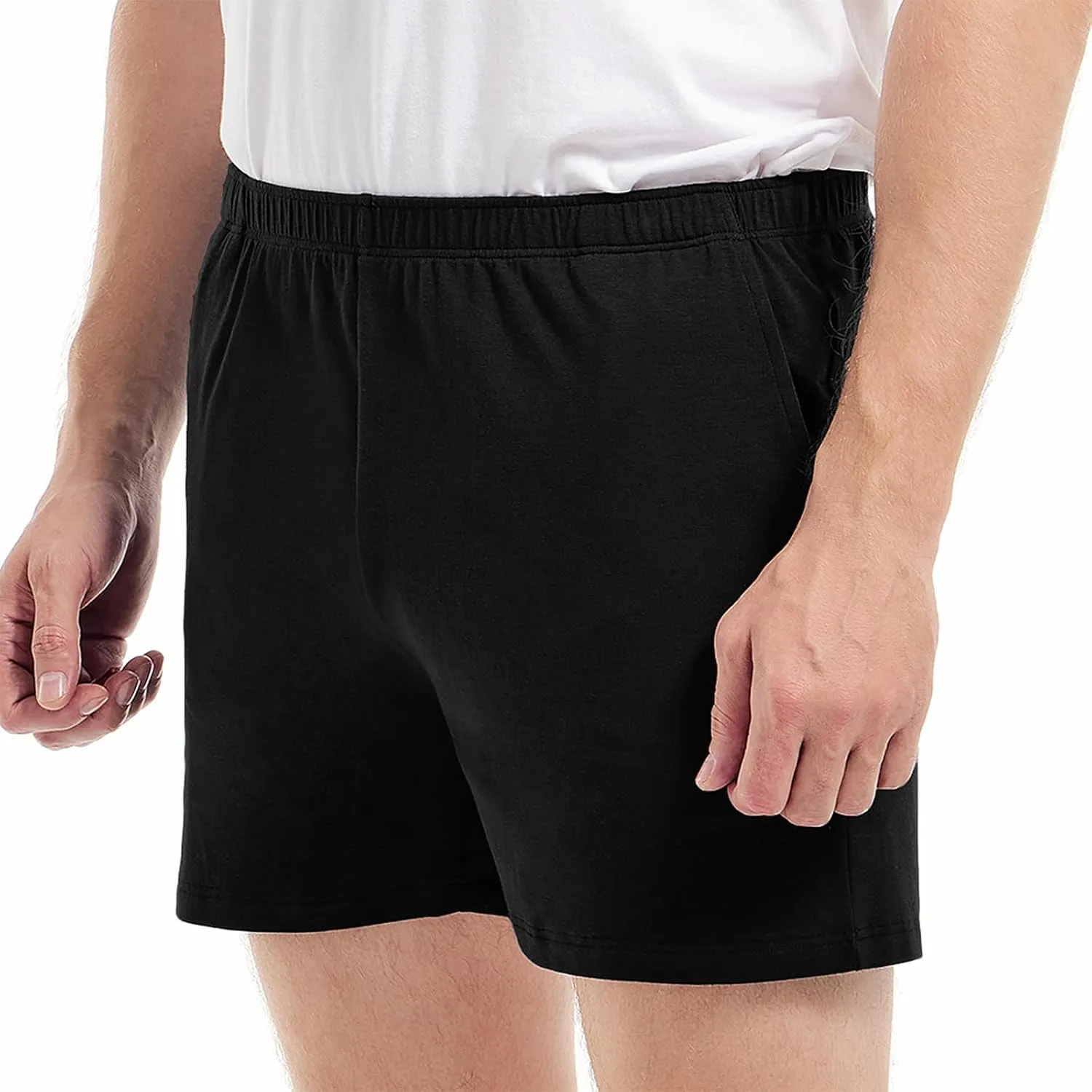 AIMPACT Mens Lounge Shorts Breathable Soft 4 Inch Lightweight Simple Active Shorts Sleep Bottoms