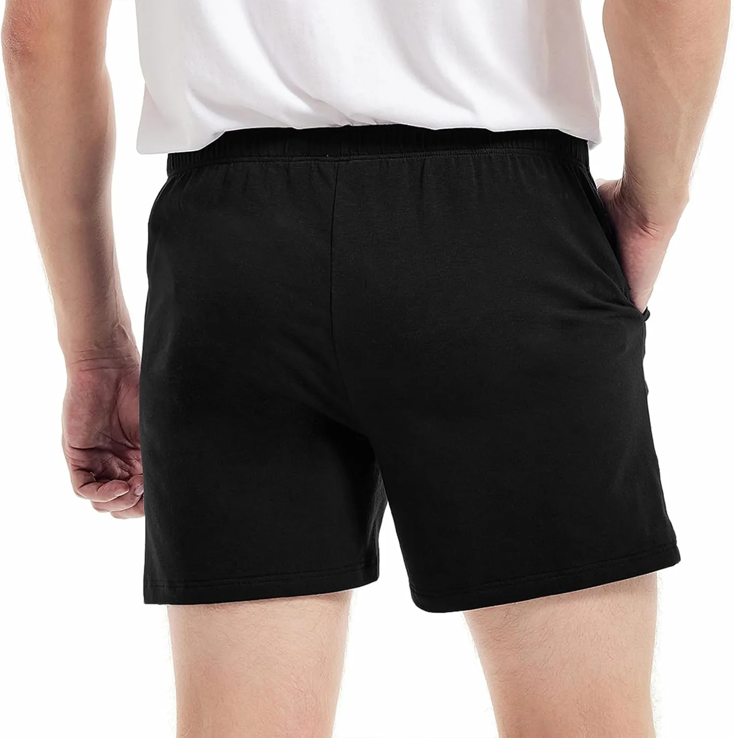 AIMPACT Mens Lounge Shorts Breathable Soft 4 Inch Lightweight Simple Active Shorts Sleep Bottoms