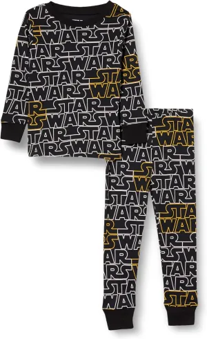 Amazon Essentials Disney | Marvel | Star Wars Boys and Toddlers' Snug-Fit Cotton Pajama Sleepwear Sets, Multipacks