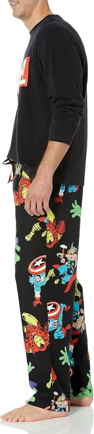 Amazon Essentials Disney | Marvel | Star Wars Men's Flannel Pajama Sleep Sets