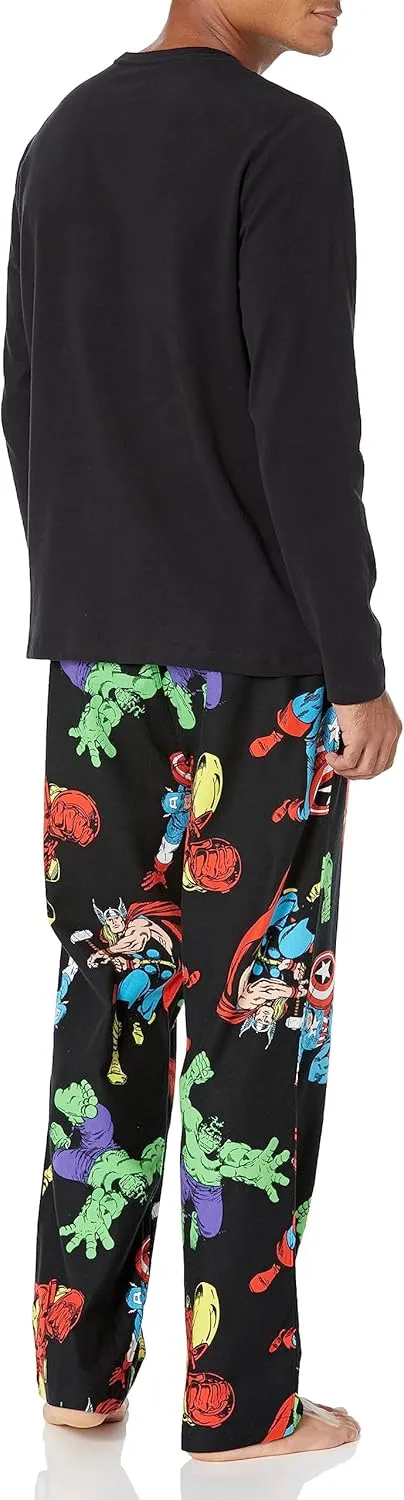 Amazon Essentials Disney | Marvel | Star Wars Men's Flannel Pajama Sleep Sets