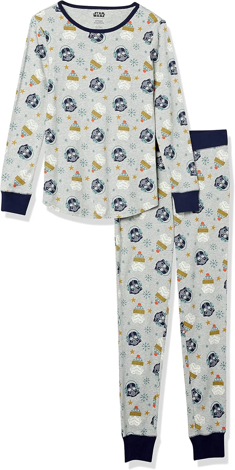 Amazon Essentials Disney | Marvel | Star Wars Women's Snug-Fit Cotton Pajama Sleepwear Sets