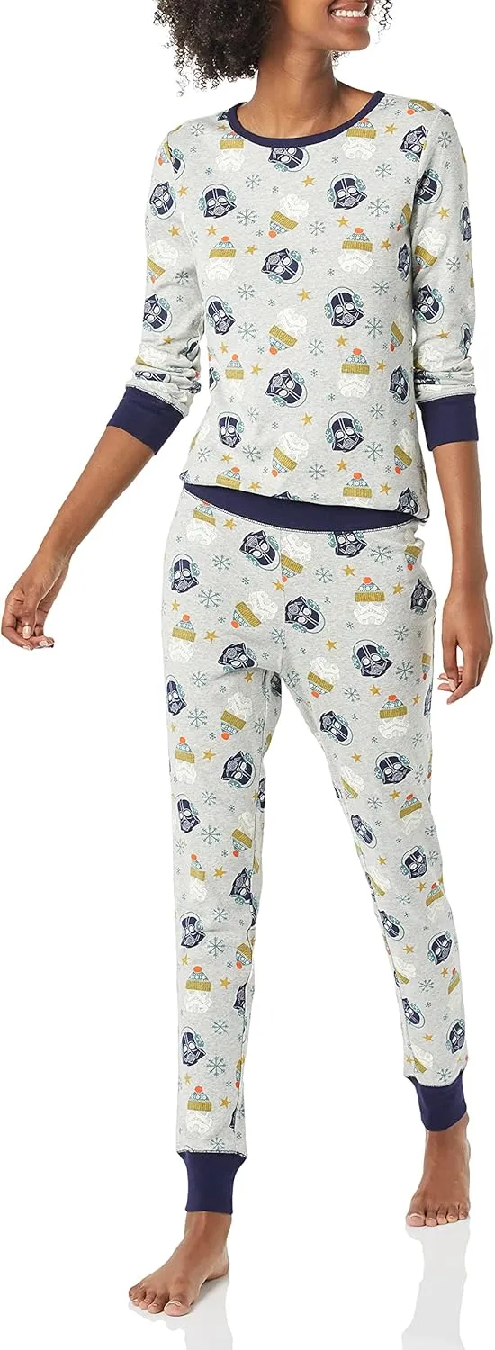 Amazon Essentials Disney | Marvel | Star Wars Women's Snug-Fit Cotton Pajama Sleepwear Sets
