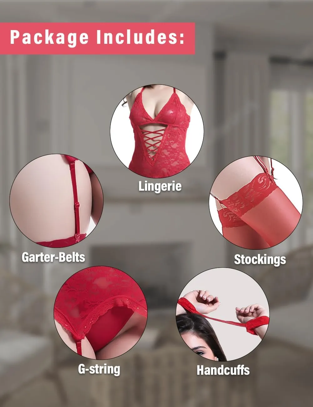Anyou Lingerie for women, Womens Lingerie Stretchy Lace Teddy Plus Size lingerie with Stockings Size S-XXXXL