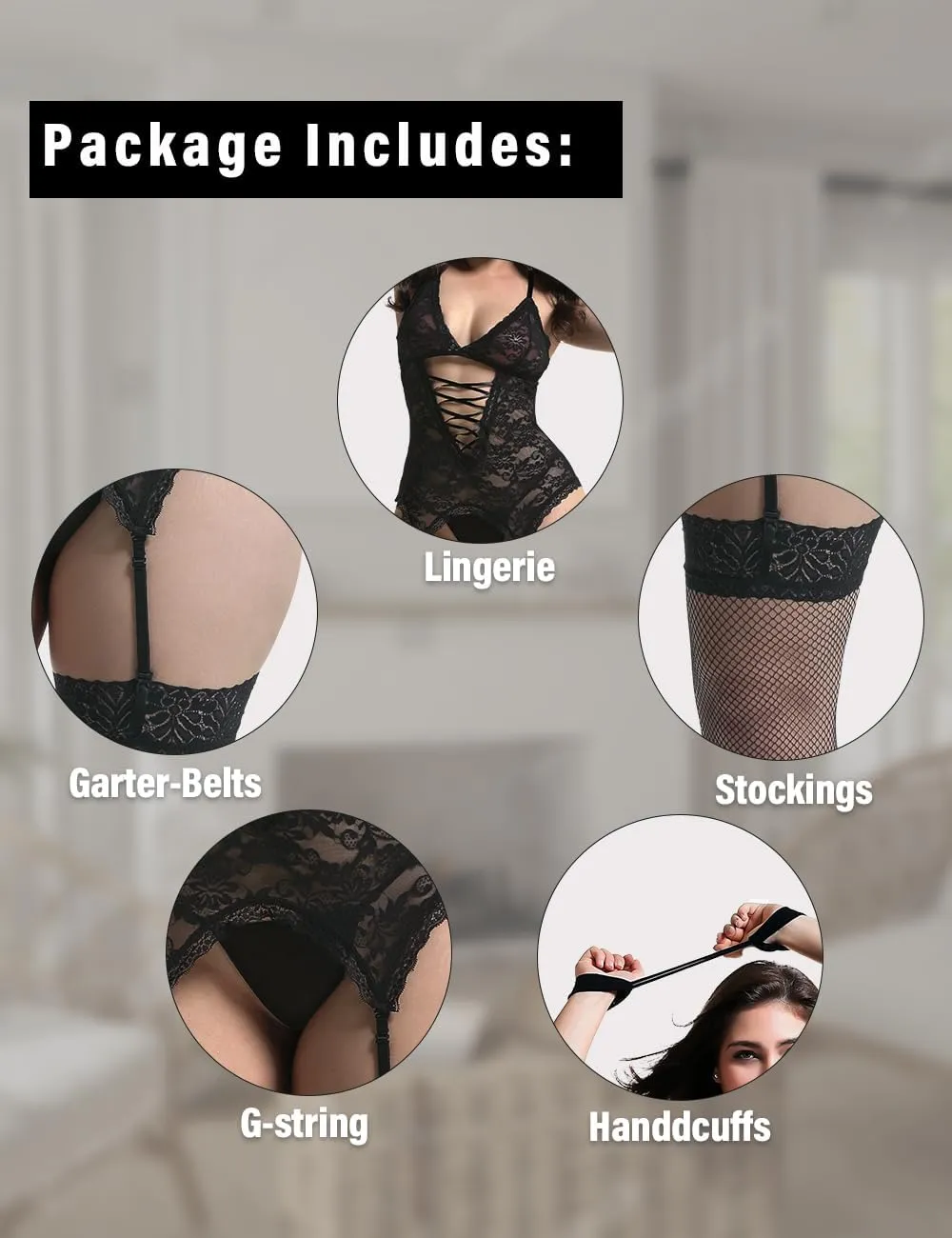 Anyou Lingerie for women, Womens Lingerie Stretchy Lace Teddy Plus Size lingerie with Stockings Size S-XXXXL
