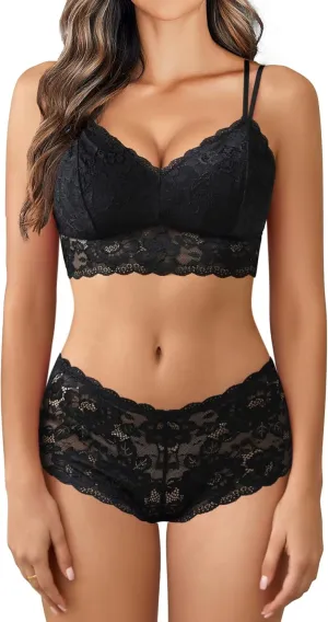 Avidlove Sexy Lingerie Set for Women Lace Bra and Panty Set 2 Piece Lingerie Set Exotic Lingerie Sets