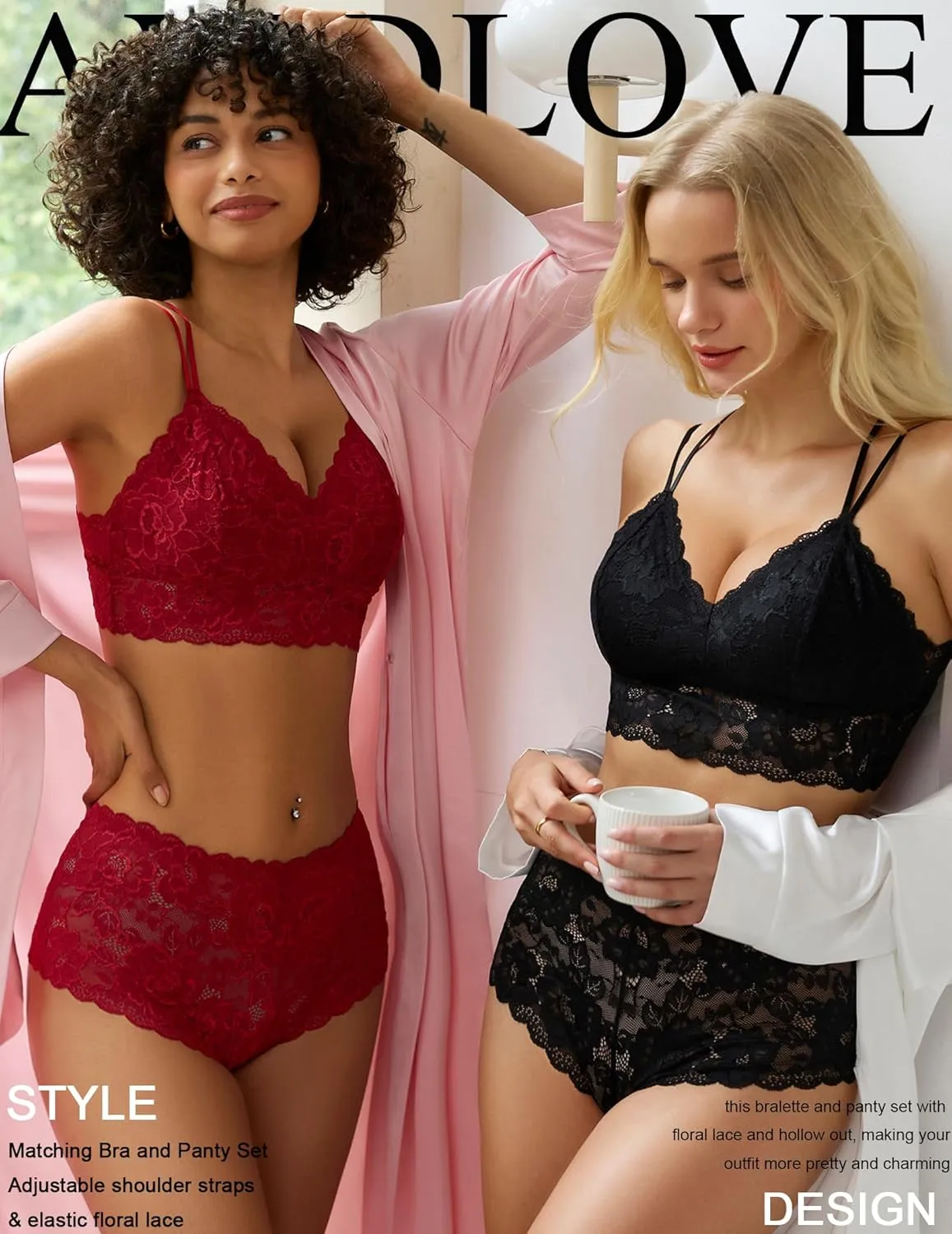 Avidlove Sexy Lingerie Set for Women Lace Bra and Panty Set 2 Piece Lingerie Set Exotic Lingerie Sets