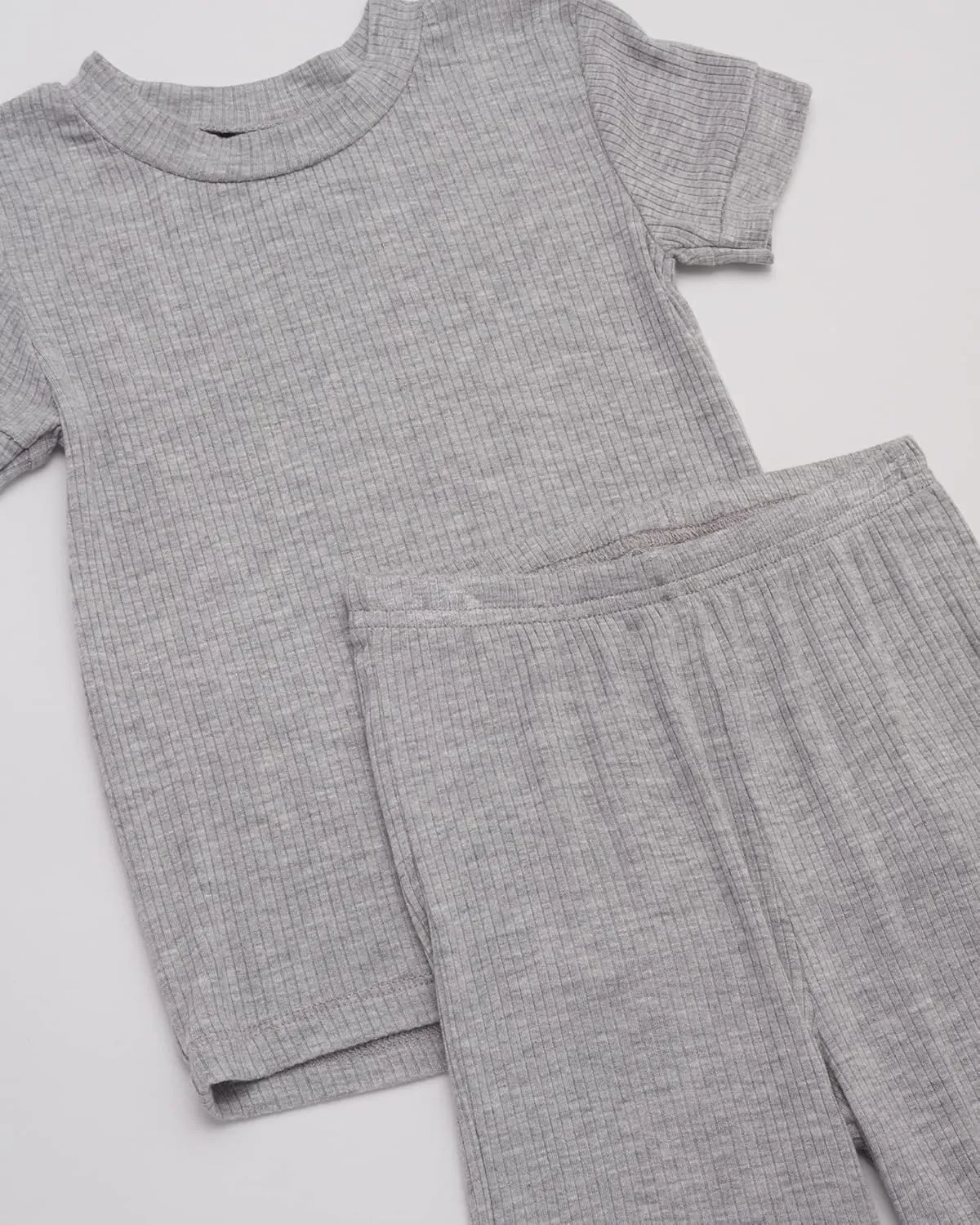 Baby Boys' Pajama Set - 8 Piece Rib Knit Sleepwear Shirt and Pajama Shorts (12M-7)