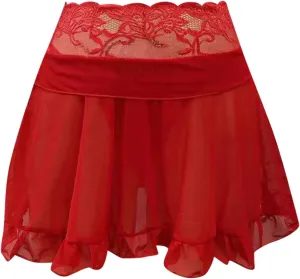 babydoll lingerie for women Mini Pleated Skirts for Women Mini Plaid Skirt Short Skirts a Line Skater Skirt for Lingerie Schoolgirl corset lingerie, 3X-Large, Zmd-red