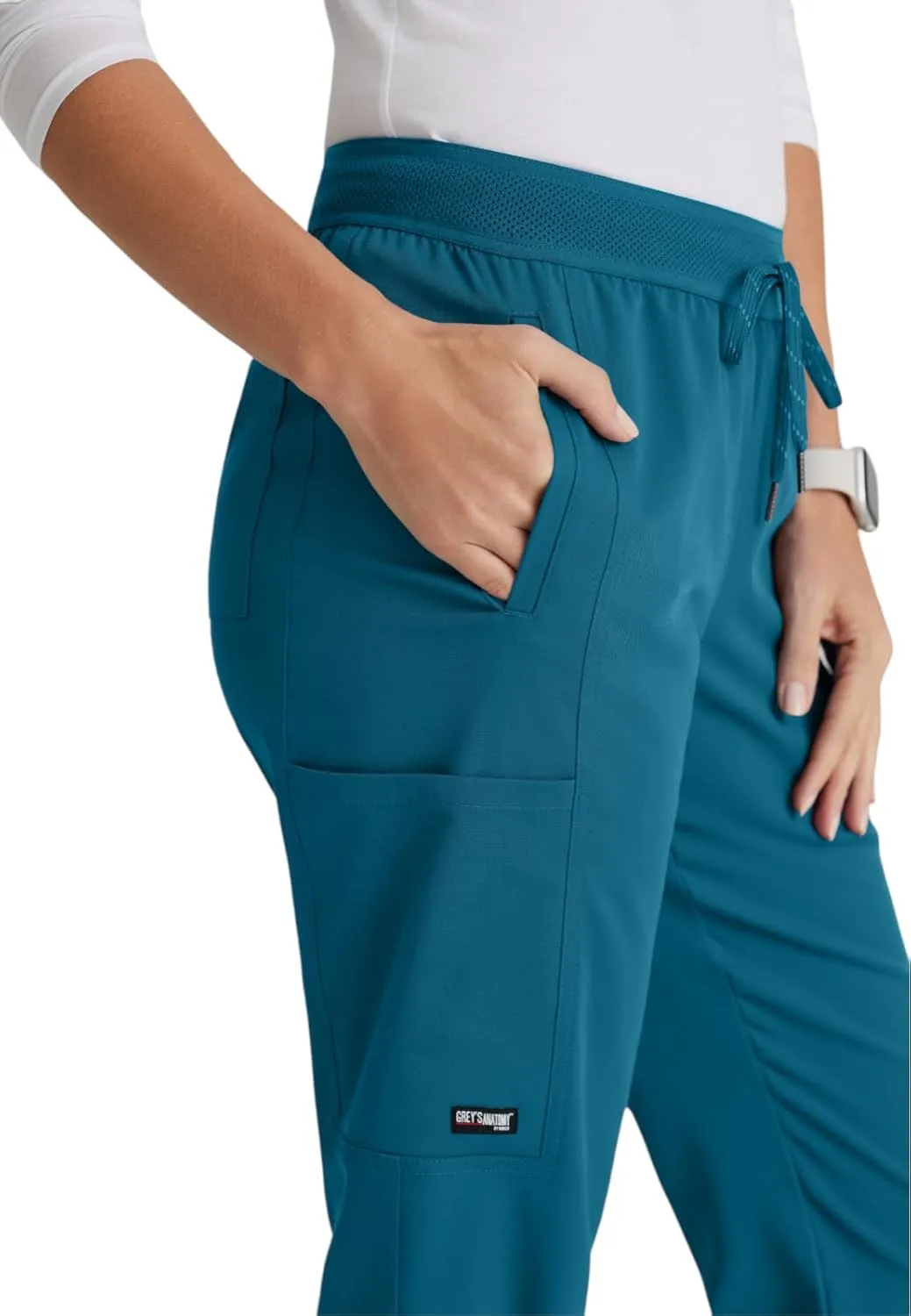BARCO Grey's Anatomy Spandex Stretch Direct - Dash Scrub Jogger for Women, Elastic Waist Yoga Style Women's Scrub Pant