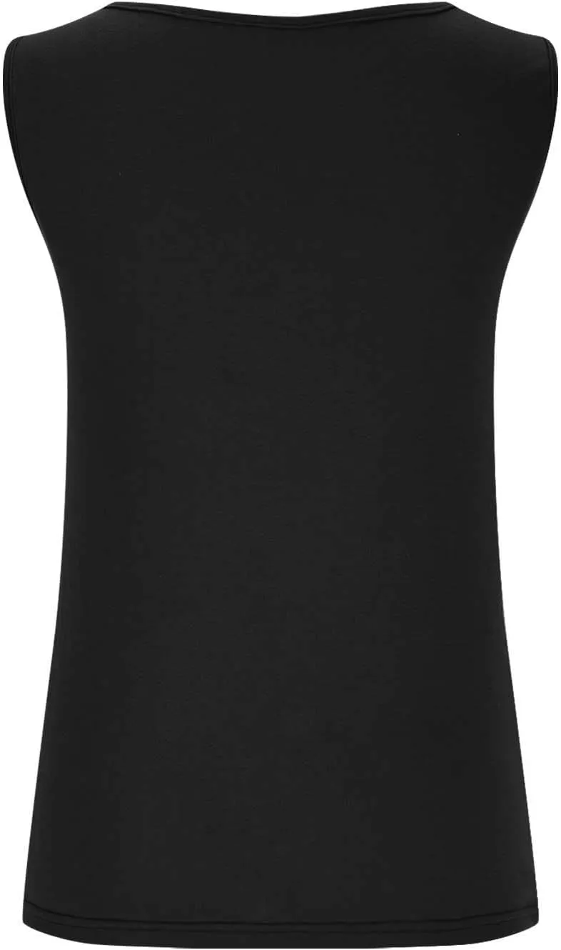 Binmer Ruched Button Decor Tank Top for Womens 2024 Trendy V Neck Shirts Casual Solid Party Club Vest Summer Sleeveless Tees