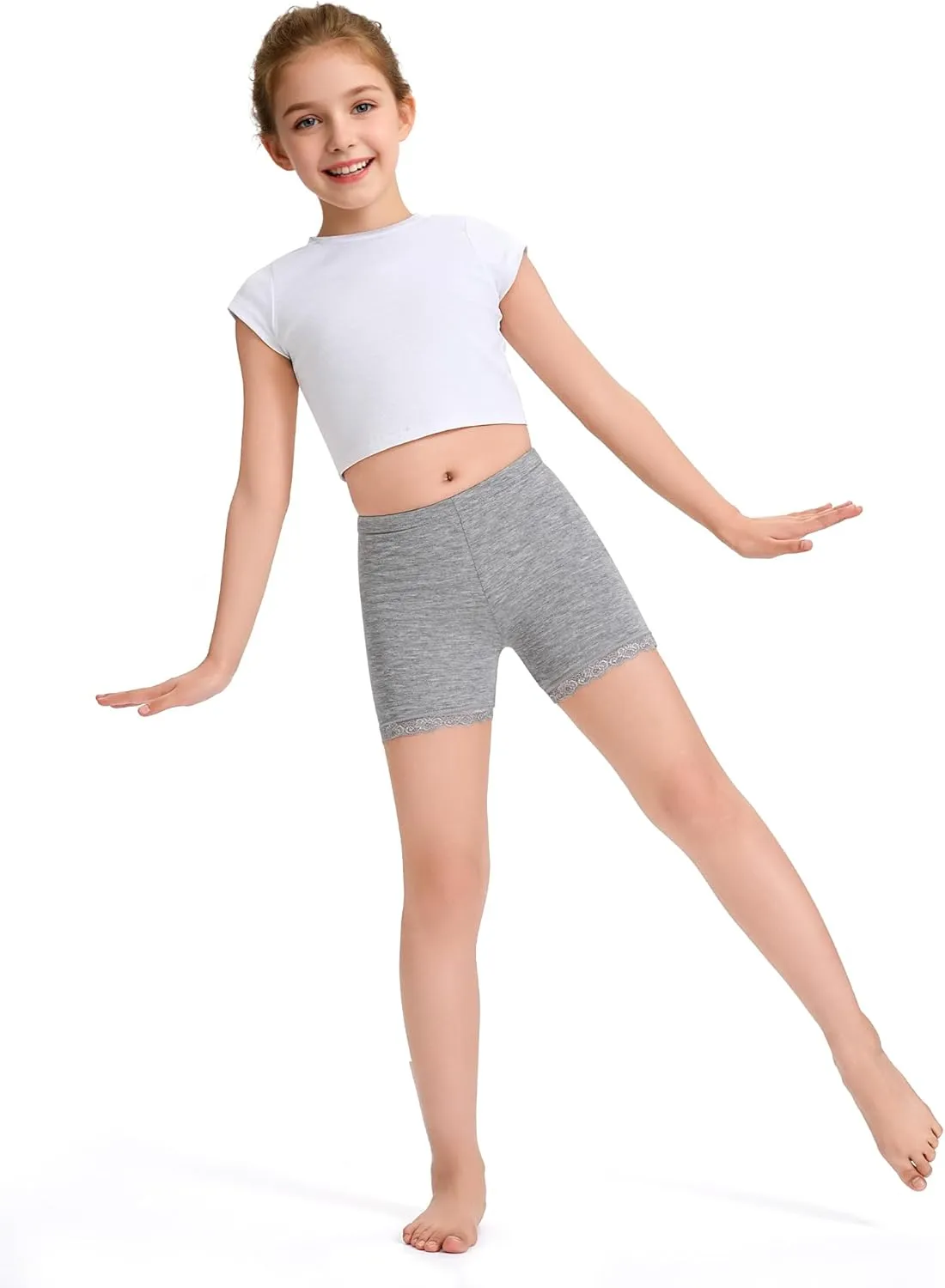 BOOPH Lace Bike Short Girls Dance Undershorts Underwear for Play or Underdress