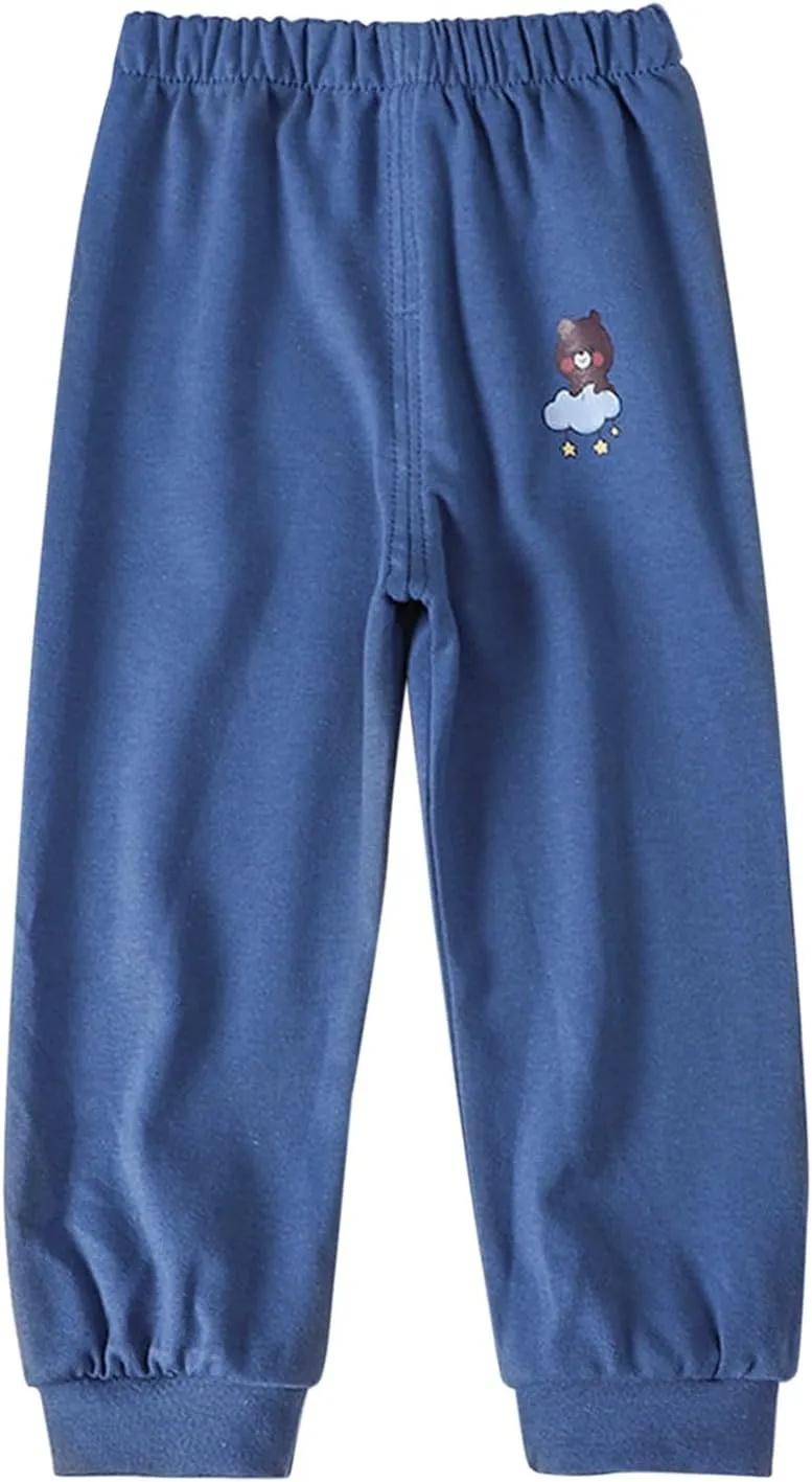 Boy Girl Joggers Sweatpants Kids School Tracksuit Bottoms Trousers Elasticity Adjustable Activewear with Pocket