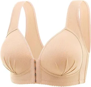 Bra for Women Wirefree Bras Front Close Everyday Bra Padded No Underwire Bralette