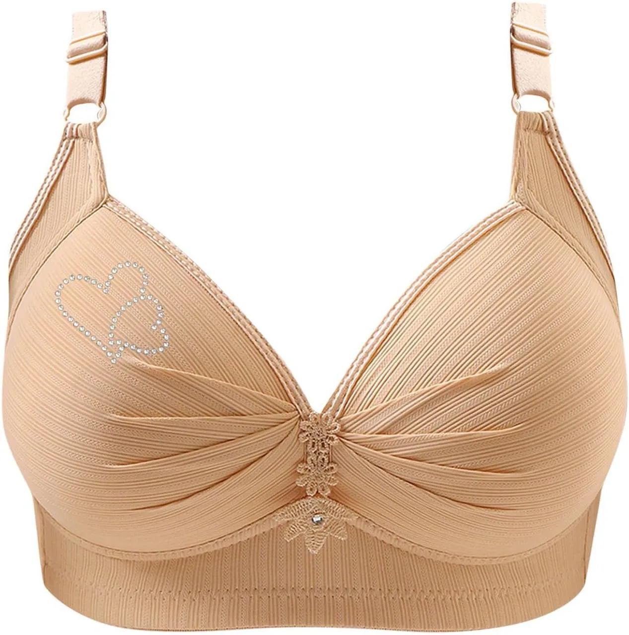Bras for Women Sexy V Neck No Underwire Full Coverage and Lift Bra Large Breasts Comfortable Daily Wear Bras