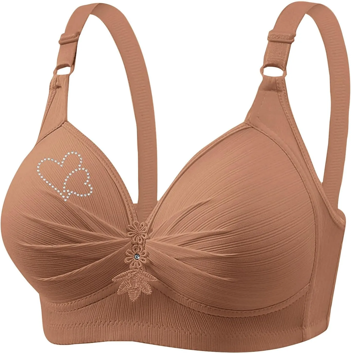 Bras for Women Sexy V Neck No Underwire Full Coverage and Lift Bra Large Breasts Comfortable Daily Wear Bras