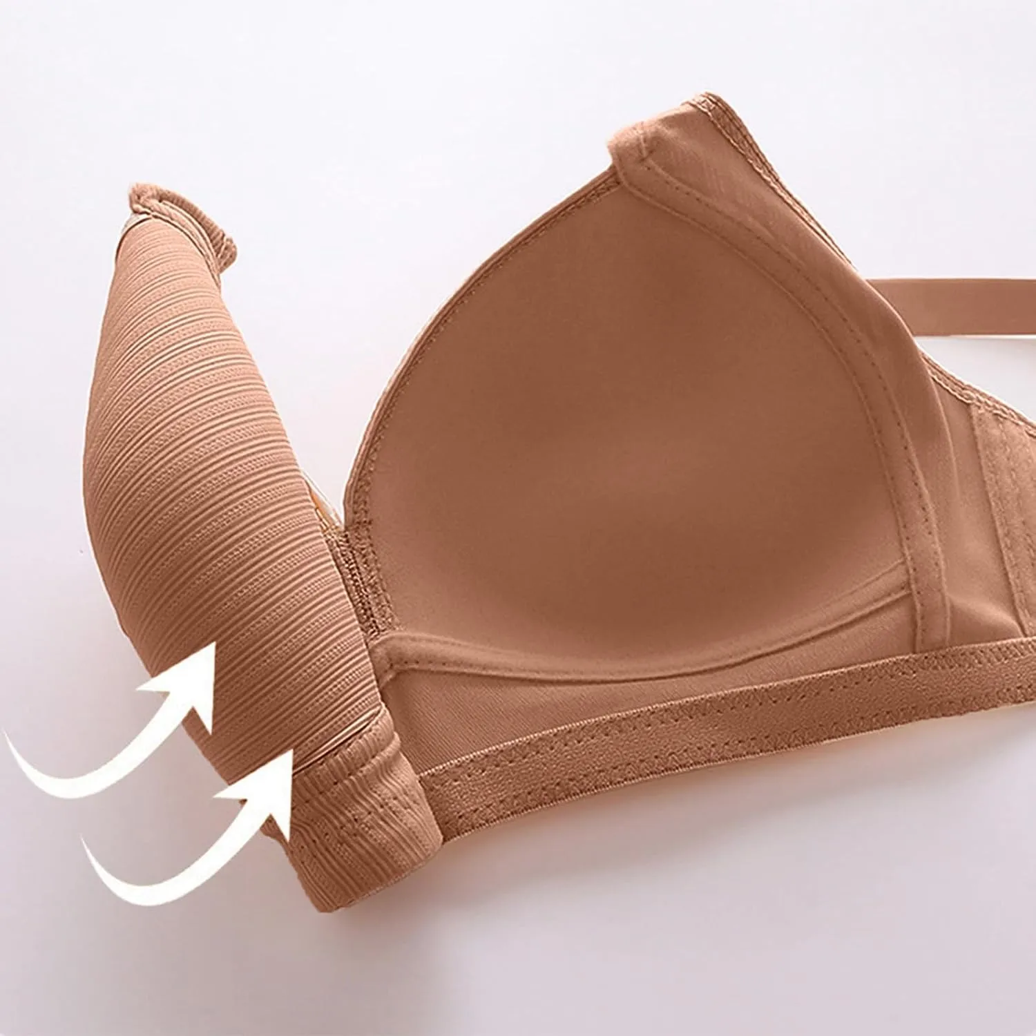 Bras for Women Sexy V Neck No Underwire Full Coverage and Lift Bra Large Breasts Comfortable Daily Wear Bras