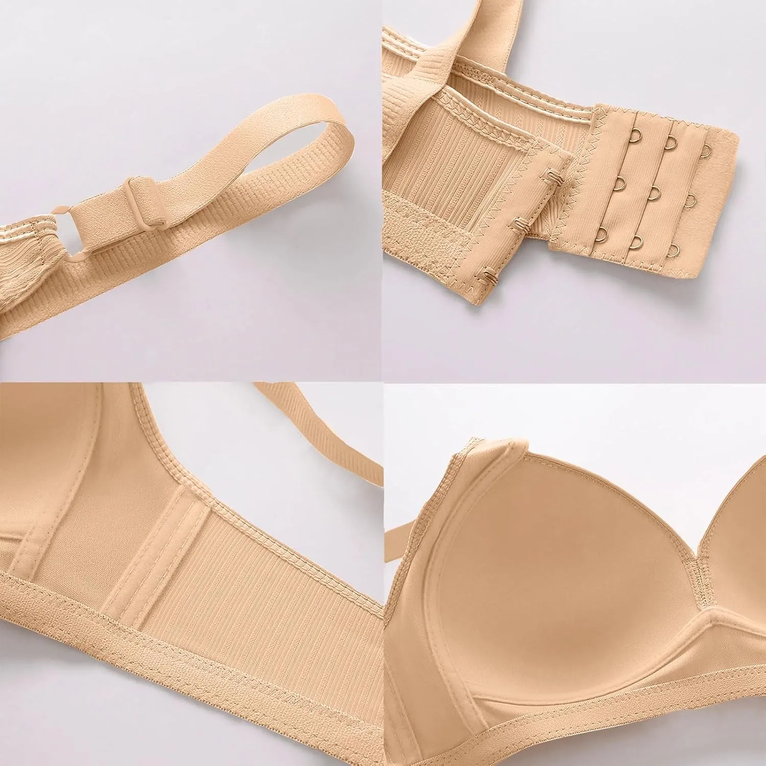 Bras for Women Sexy V Neck No Underwire Full Coverage and Lift Bra Large Breasts Comfortable Daily Wear Bras