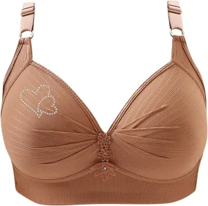 Bras for Women Sexy V Neck No Underwire Full Coverage and Lift Bra Large Breasts Comfortable Daily Wear Bras