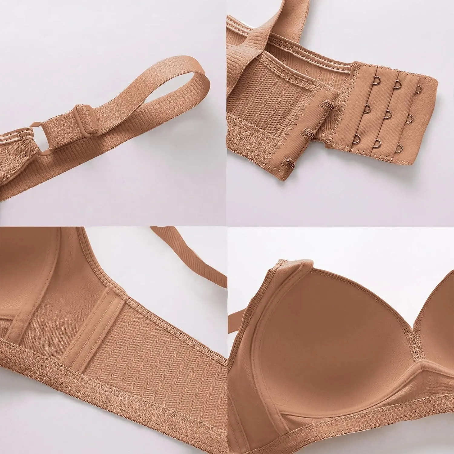 Bras for Women Sexy V Neck No Underwire Full Coverage and Lift Bra Large Breasts Comfortable Daily Wear Bras