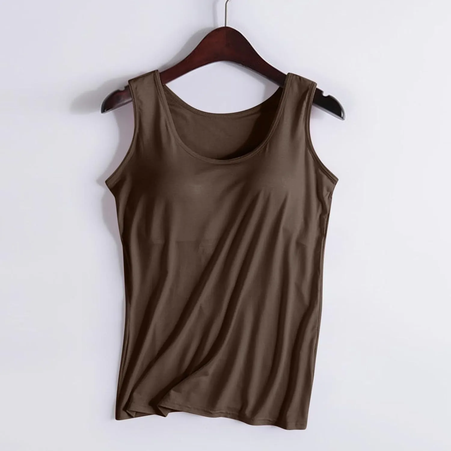 Camisole Tops for Women Running Sports Racerback Bras Plus Size Comfy Tank Tops Sleeveless Tanks with Built in Bra