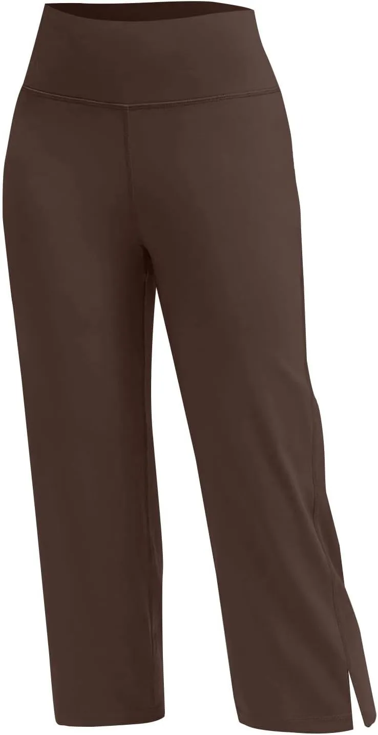 Capri Yoga Pants for Women Dressy Casual Soft High Waisted Tummy Control Wide Leggings Workout with Pockets