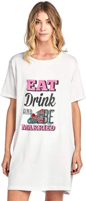 Casual Nights Short Sleeve Nightgowns for Women - Sleep Shirts Soft Cotton Blend Oversized One Size Dorm Night Shirts