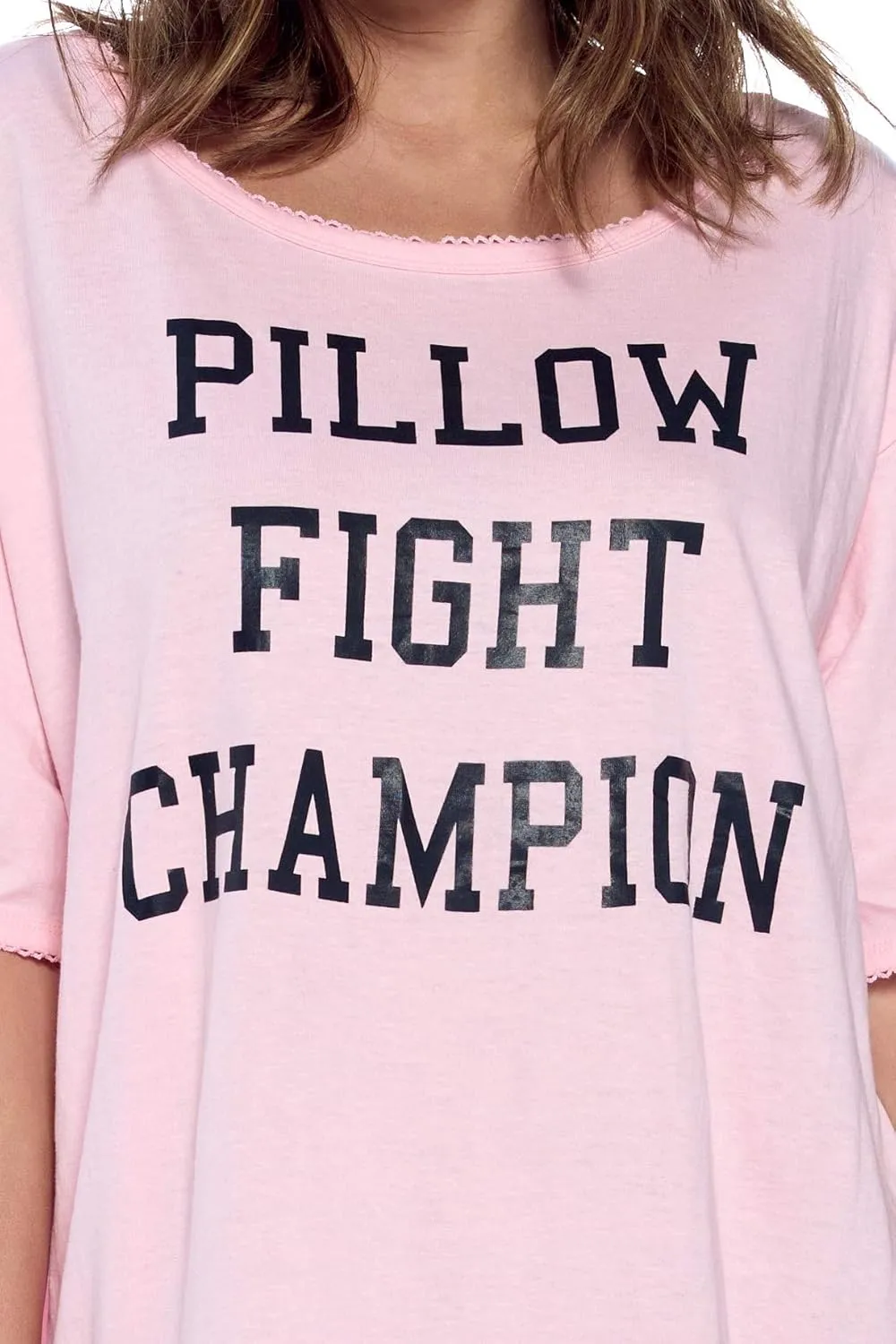 Casual Nights Short Sleeve Nightgowns for Women - Sleep Shirts Soft Cotton Blend Oversized One Size Dorm Night Shirts