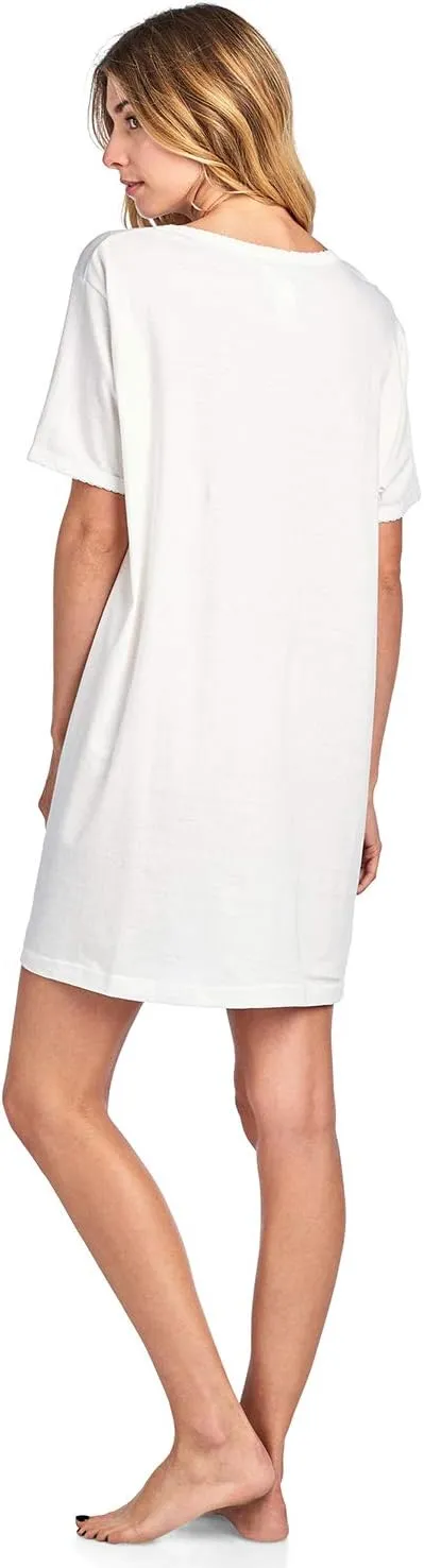 Casual Nights Short Sleeve Nightgowns for Women - Sleep Shirts Soft Cotton Blend Oversized One Size Dorm Night Shirts