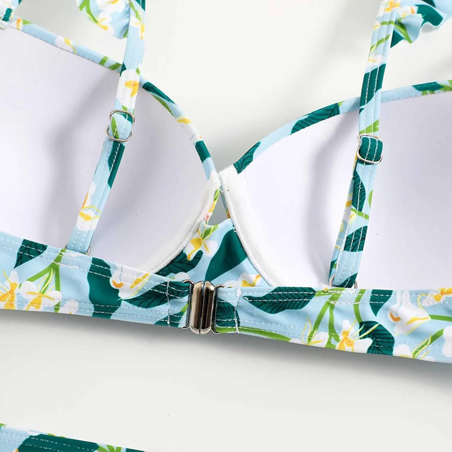 Cbcbtwo Swim Suits for Women 2025 Bathing Suit with Maxi Wrap Skirts 2 PC Floral Print Swimsuit Tummy Control One-Pieces Sets
