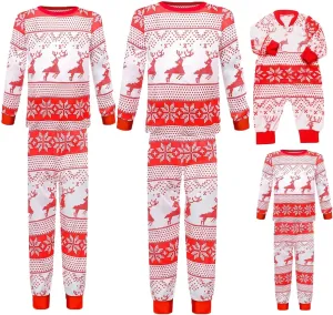 Christmas Pajamas,Family Christmas Pjs Matching Sets Holiday Jammies Letter Print Top and Plaid Pants Xmas Sleepwear