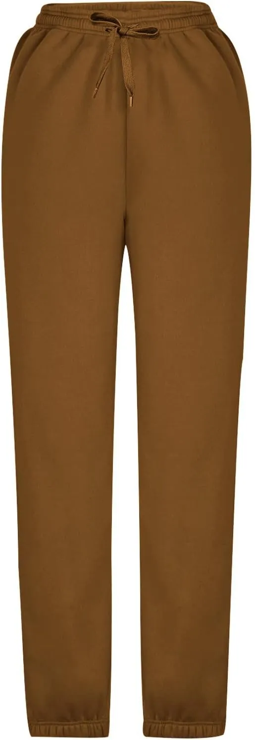Cinch Bottom Sweatpants for Women Casual High Waisted Athletic Jogger Pants Baggy Workout Lounge Trousers with Pockets