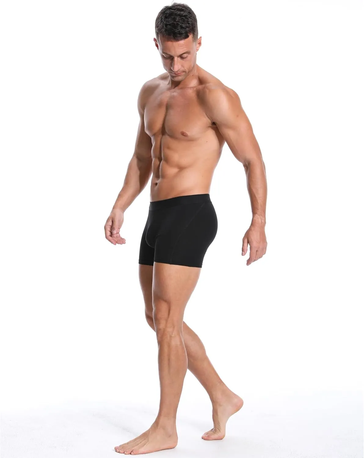 Comfneat Men's 6-Pack Trunks Cotton Spandex Underwear