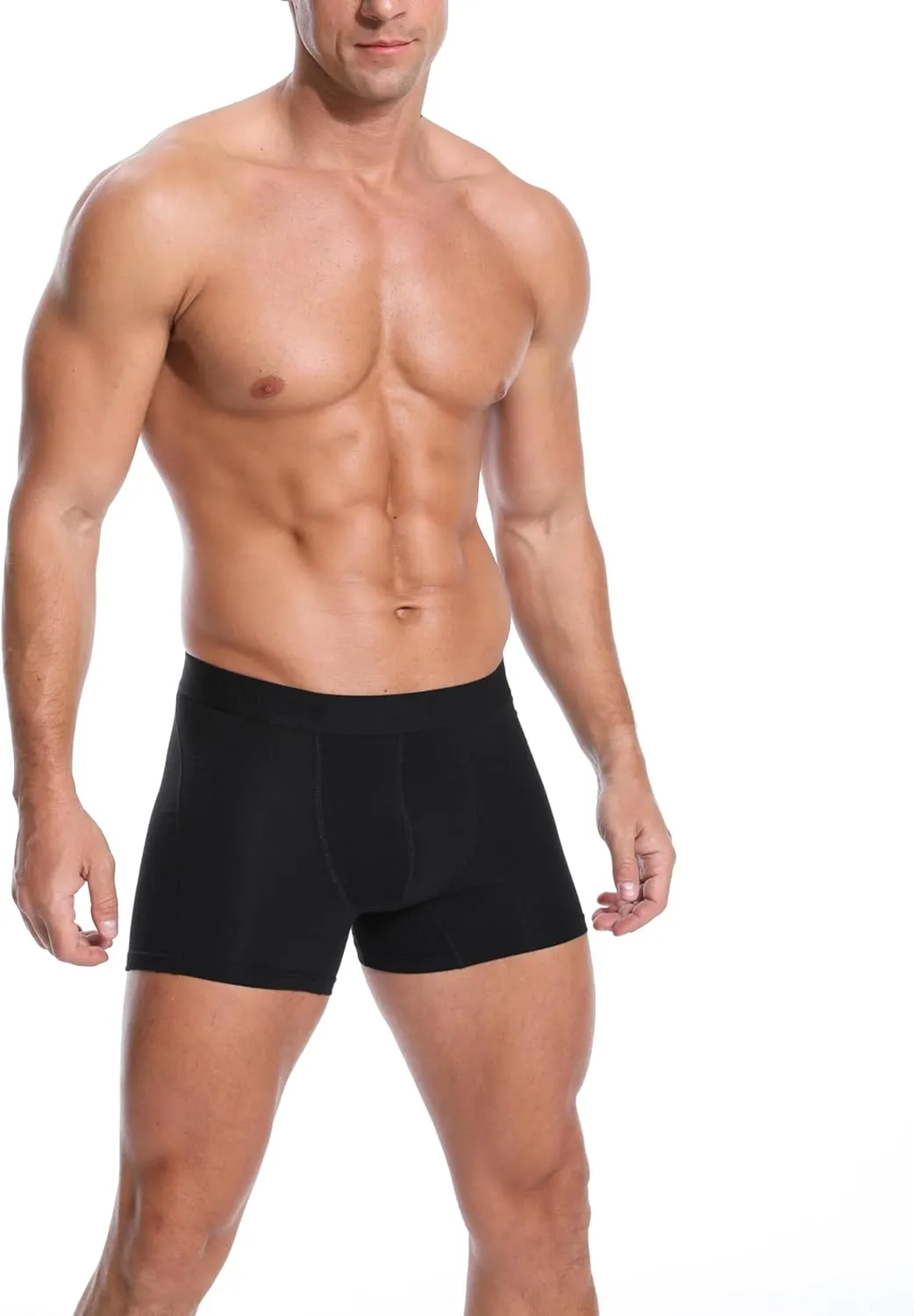 Comfneat Men's 6-Pack Trunks Cotton Spandex Underwear